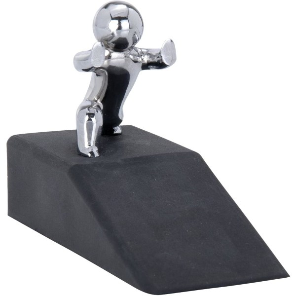 Hercules-ovikynnyksen pysäytin, Kumia, 10 x 6,5 x 4 cm, Musta