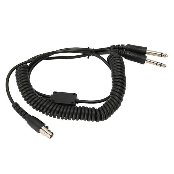 Mini XLR 5 Pin Stik til GA Dobbeltstik Headset Adapterkabel til David Clark Avcomm ASA til Dobbelt GA PJ055 PJ068 Jack