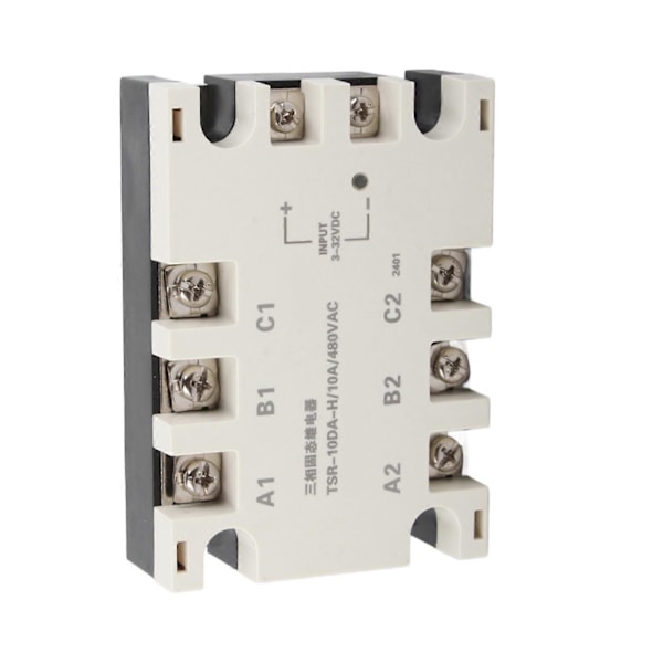 3-fas 10A DC AC Solid State Relä SSR Ingång 3?32VDC Last 24?480VAC TSR?10DA H