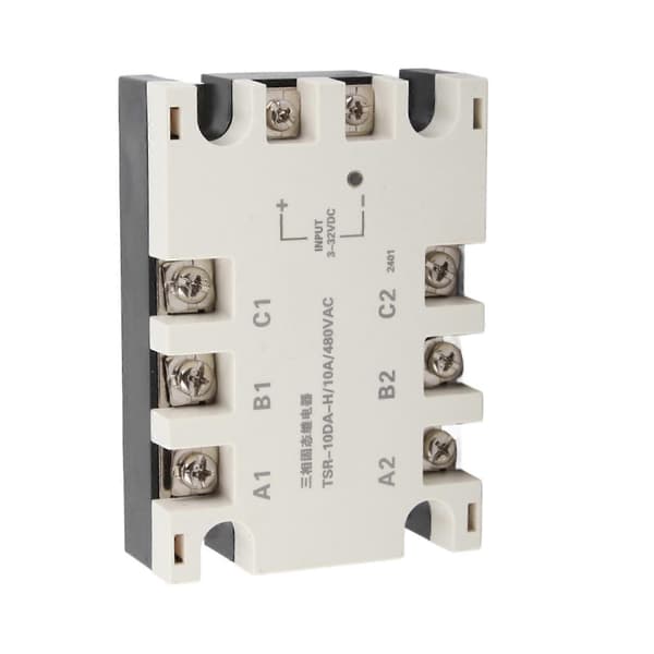 3-fase 10A DC AC Solid State Relé SSR Inngang 3?32VDC Last 24?480VAC TSR?10DA H