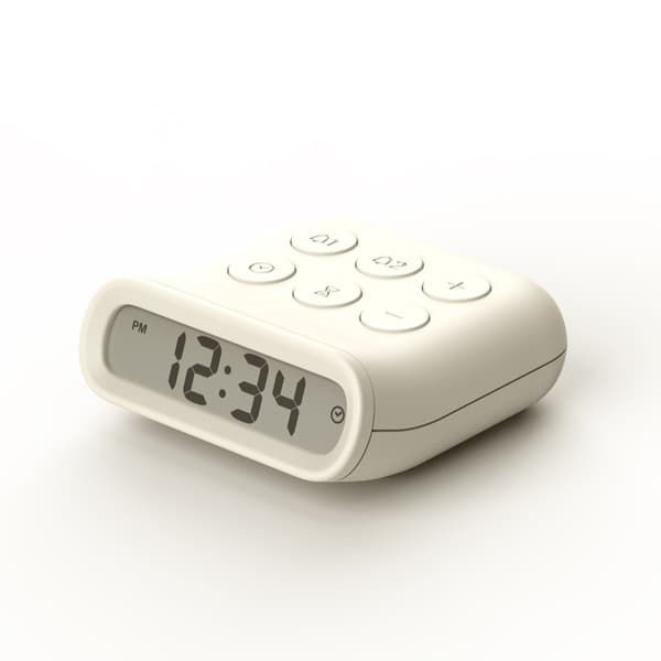 Hvit Digital Vekkerklokke T-Audace Digital Klokke, Bærbar Batteri
