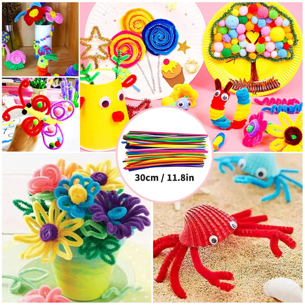 Pipe Cleaners Crafts Kit 1200+ st. Barnens DIY Pipe Cleaners C