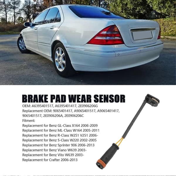 Bremseklods Slid Sensor 2E0906206G Udskiftning til Benz GLClass X164 MLClass W164 SClass W220 Sprinter 906 Viano W639