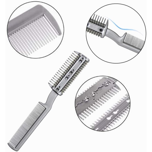 2 st Razor Kam för Hundar Husdjur Hårformare Razor Kam Hårsax