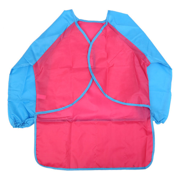##/2 st Målarförkläden Smock Långärmad Förkläde Barn 2-8 År (Röd)##/