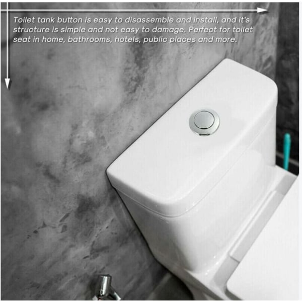 Toalett Flush-knapp 38mm Enkelt Flush-knapp