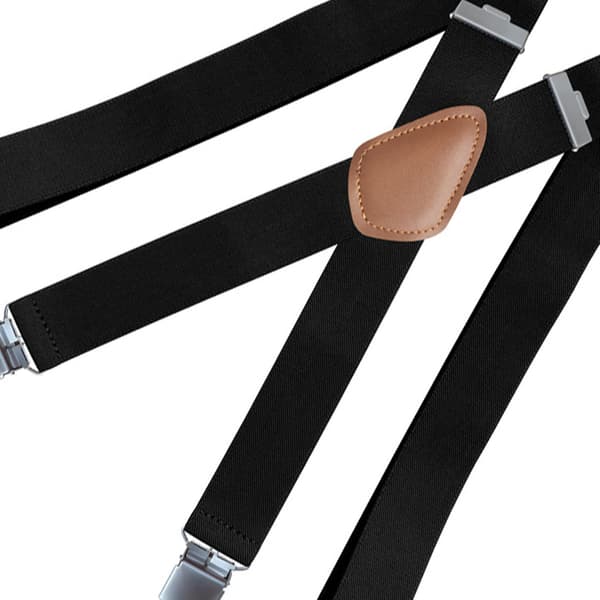 Svart Elastisk 4-Klips for Voksne