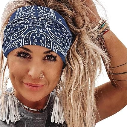 ##/(set om 3) (C)Yoga Hårband Breda Elastiska Hårband Boho Hårband Blommiga Hårtillbehör för Kvinnor och Flickor##/