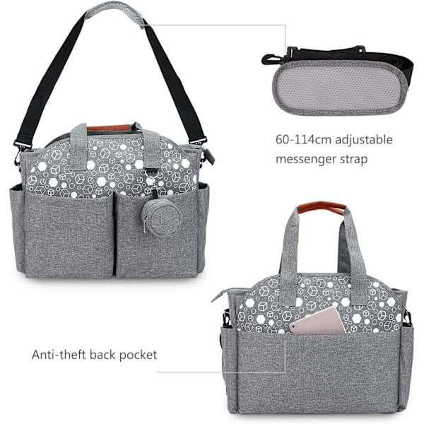 ##/Babyble Changingtaske, Multifunktionel Vandafvisende Babyble Changingtaske##/