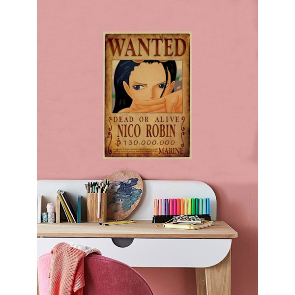 Anime-affisch (2), One Piece Wanted-affischer 51cm×35.5cm Stor, Manga