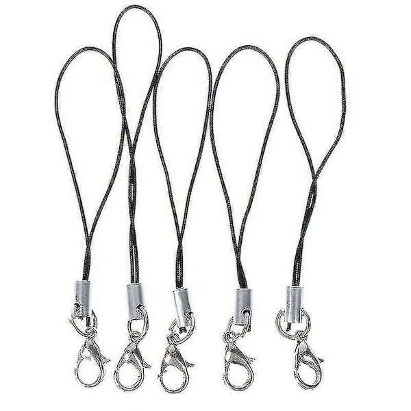 10 st Nyckelband Nyckelring För USB-minne Rem Svart Hfmqv