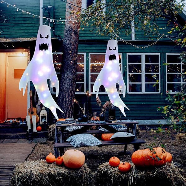 Dekorativt objekt Halloween dekoration skräck 130CM Halloween spökdekoration 2 stycken