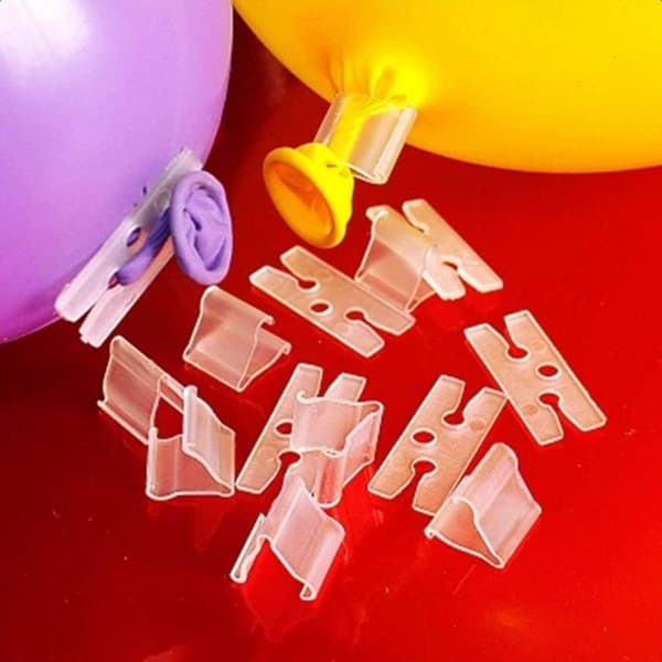 Ballonglukkere - 200 stk - Ballonghetter - Små ballongklips -