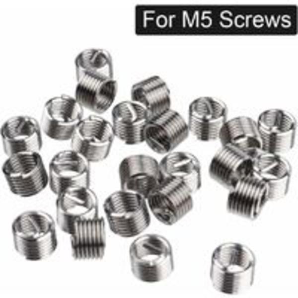 30 kpl M5 Kierteiden Korjaussetti M5 x 0,8 mm Kierteinen Kierreinsäyttötyökalu