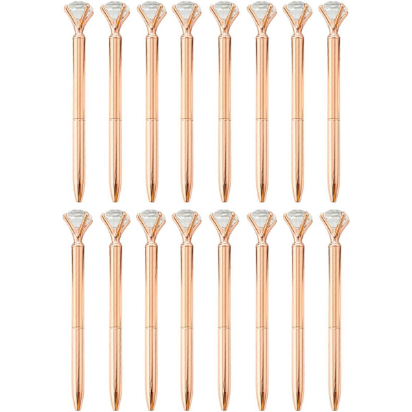 16 kpl Rose Gold Diamond-kuulakärkikynää, toimistotarvikkeita, joululahja