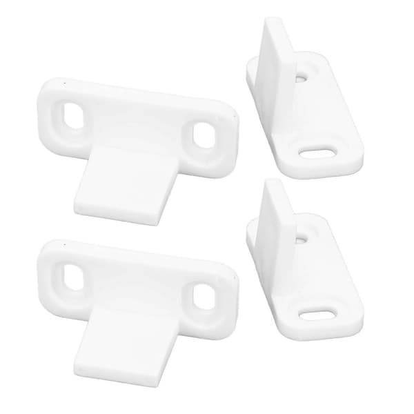 2-pack Skjutdörrsstopp Kolstål Plast Vit Hårdvara Tillbehör Passar för Sovsal Hotell Skåp