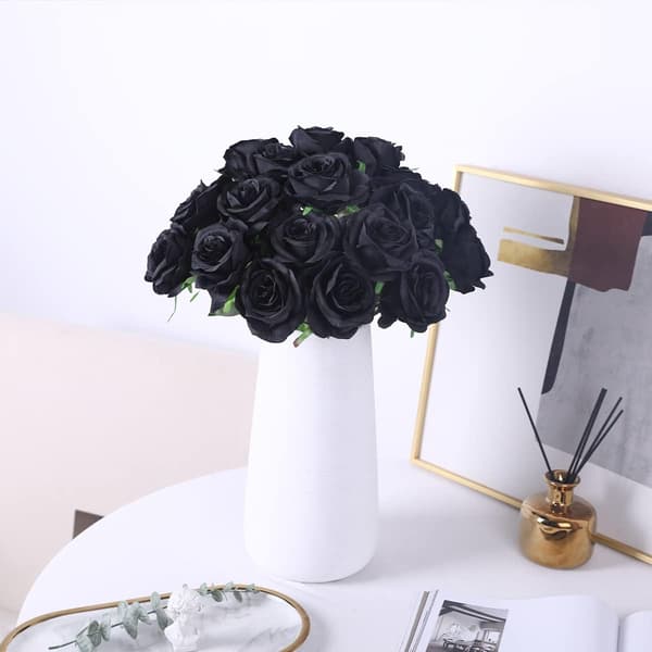 Kunstig Rose Silkeblomster Bukett Hjem Kontor Bryllup Arrangement