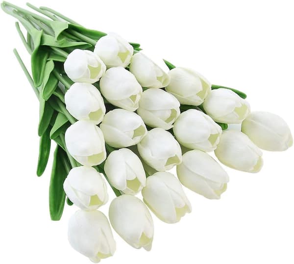 20 stk Real Touch Latex Kunstige Tulipaner Blomster Kunstige Tulipaner Flo