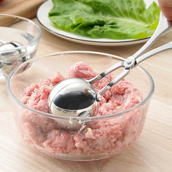 2 stk. Kødboldsske, Non-Stick Kødboldsske Madkvalitet Rustfrit Stål