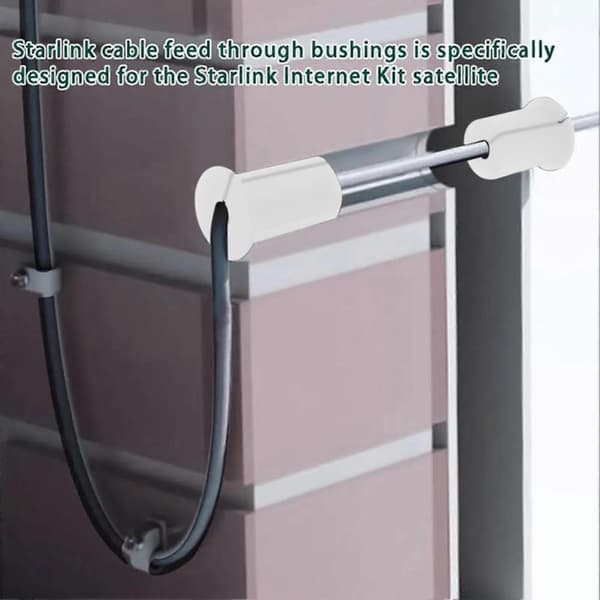10st Kabelföringssats för Starlink Silikonkabelgenomföringar Väggskydd för Starlink-serien Kabel 19 mm Diameter Vit