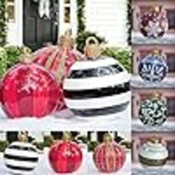 ##/Juldekorationer, Jul PVC uppblåsbara dekorativa bollar (diamant ränder)##/