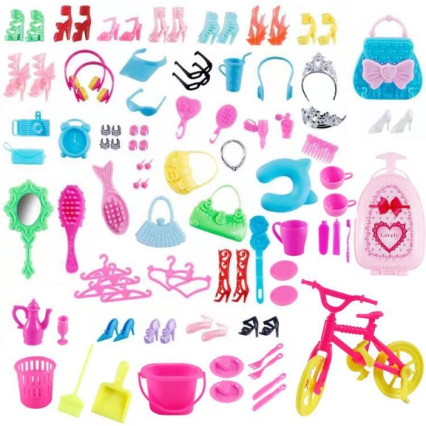 78 piece Barbie Princess doll children's toy accessories