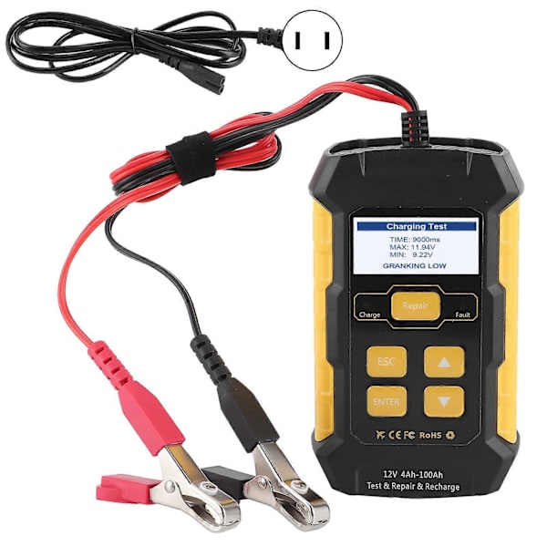 Bilbatteritester Oplader Vedligeholder Automotive Load Analyzer Startsystem Testværktøj US Stik 110?250V