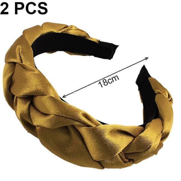 Hårband för kvinnor Sammet Flätade Hårband Mode Hårband Kors Hårtillbehör gold