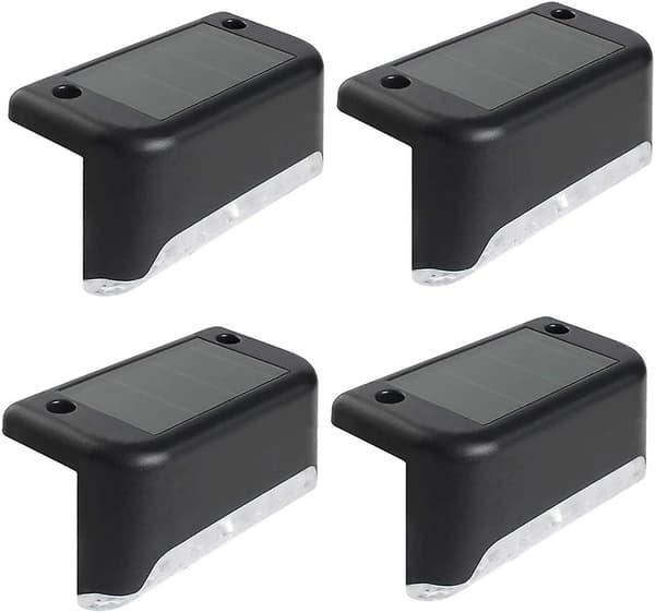 Paket Solcellsdeckslampor LED Solcellssteglampor Vattentät Staketbelysning