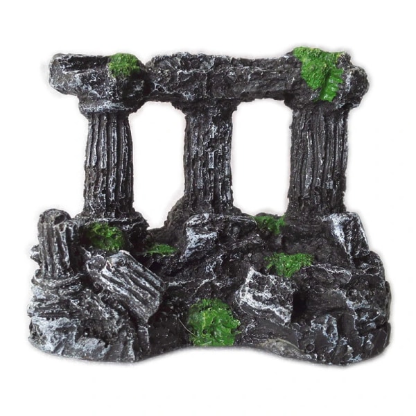 Aquarium Fish Tank Square Rooma Stone Pillars Resin Manual St