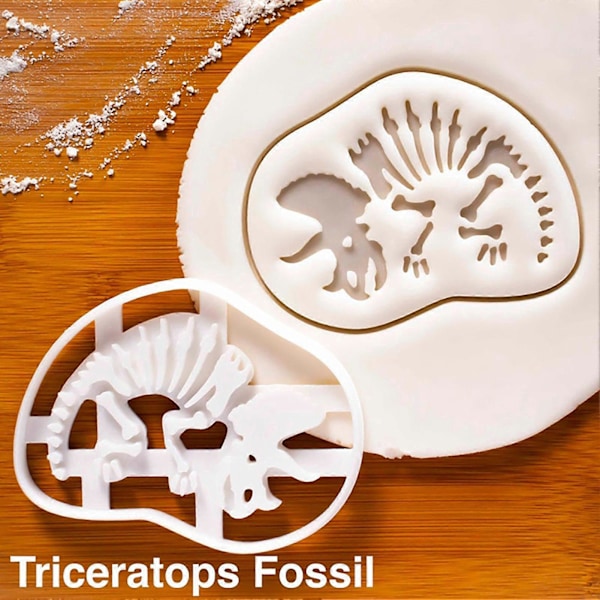 Bakeverktøy Non-stick Gjenbrukbare Lett å Rengjøre DIY Plast Dinosaur Kjeksformer for Baking B