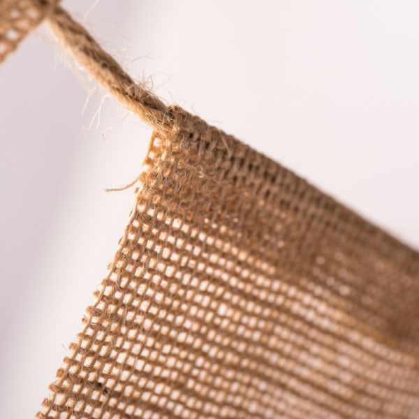 24 Burlap Flaggor för Bröllop, Dop, Inomhus och Utomhus