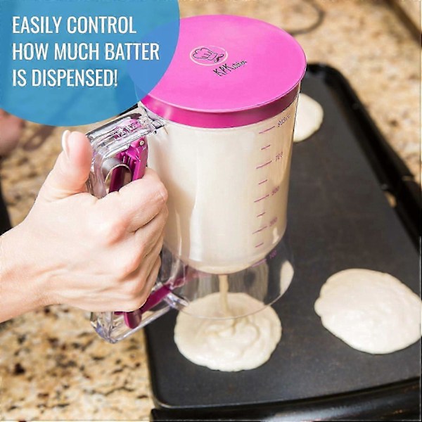 Pancake Dej Dispenser - Must-Have Værktøj til Pandekager, Vafler, Cupcakes, Muffins, Crepes & Kager - Nem Hældning Bageudstyr