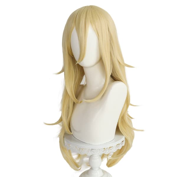 ##/Epäsäännöllinen vaalea pitkä suora peruukki, cosplay-peruukki##/