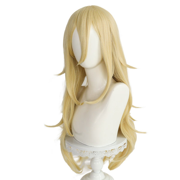 ##/Irregulær blond lang lige paryk, cosplay paryk##/