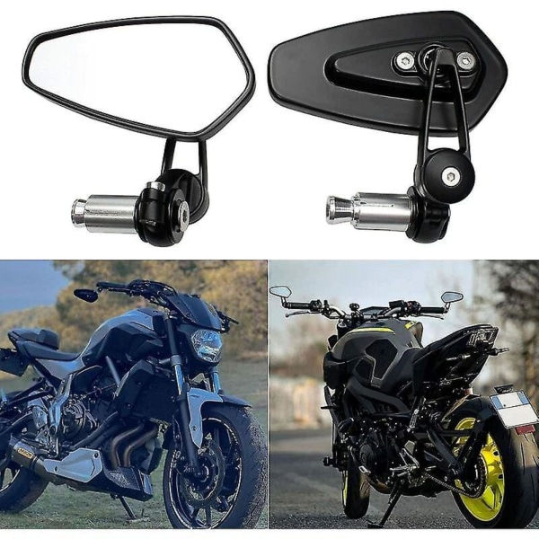 Motorcykelstyrespeglar Motorcykelspeglar kompatibla Xj6 Mt01 Mt03 Mt07 Mt09 (svart)