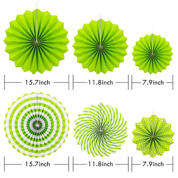 Grøn - Festdekorationer, 22 stk. Multifarvede Papir Pom Poms