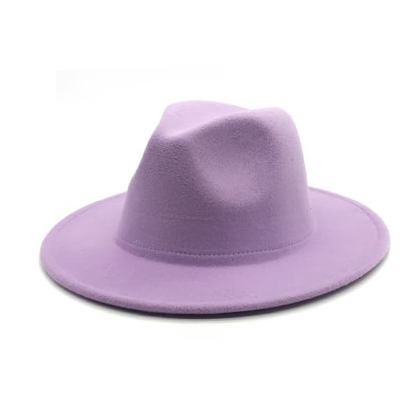 Lila hög hatt, denim hög hatt