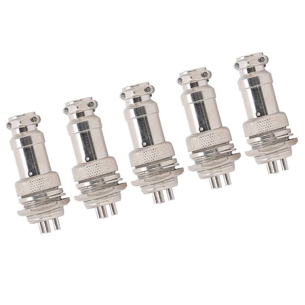 5 st Aviation Plug Connector Hane Hona Trådpanel Strömchassi Metallbeslag GX16 16mm 450V3pin