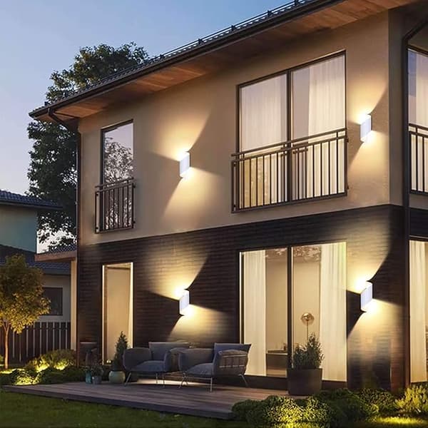 (Hvit) Utendørs vegglampe LED Vanntett Moderne Aluminium Eksteriør