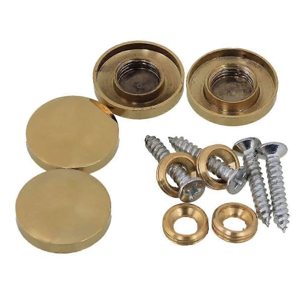 20mm Dekorativ Mässing Spegel Skruvlock Spik Gyllene Möbelbeslag