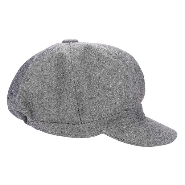 Baker Boy Cap Hatt For Kvinner Jente Bereter Franske Beanies Cap Hatter 8-panel Varm Ull Avisgutthelse Grey