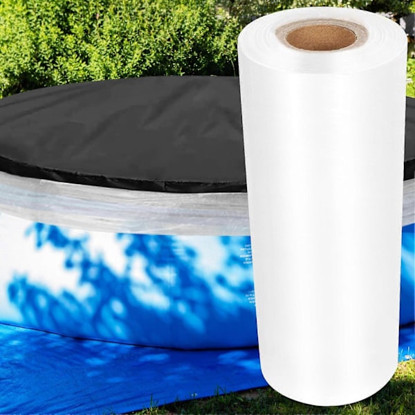 1 Rulla Pakkauskalvo Joustava Talvi-allaspeite Tiiviste Kestävä PE-materiaali Tuulenpitävä Kutistekalvo Wrapiang 45cm