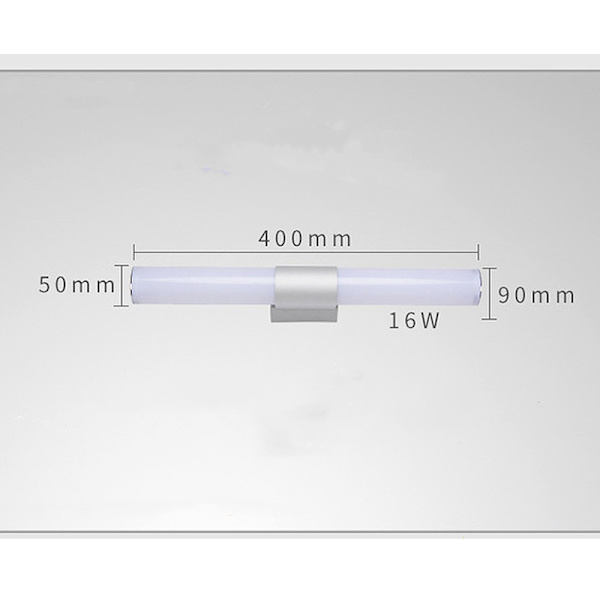 LED vegglampe speil baderom metall glass E14 lampe baderom lys