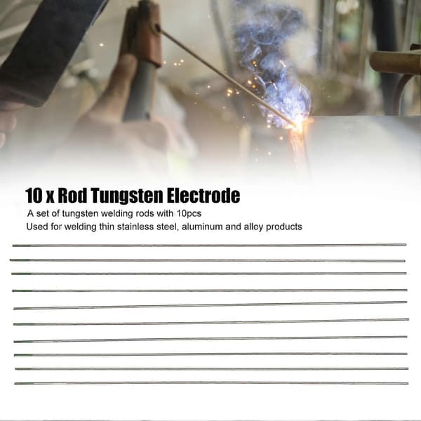 10 stk. WP wolfram elektrode lysbue nål til svejsning af tyndt aluminium stål grøn 1,0 mm