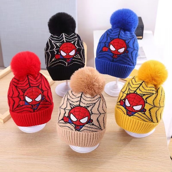 ##/(Svart) Gutter Spider-Man Beanie Vintervarme##/