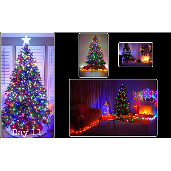 Lysende Juletrekrans 280 LED, LED Juletrekrans