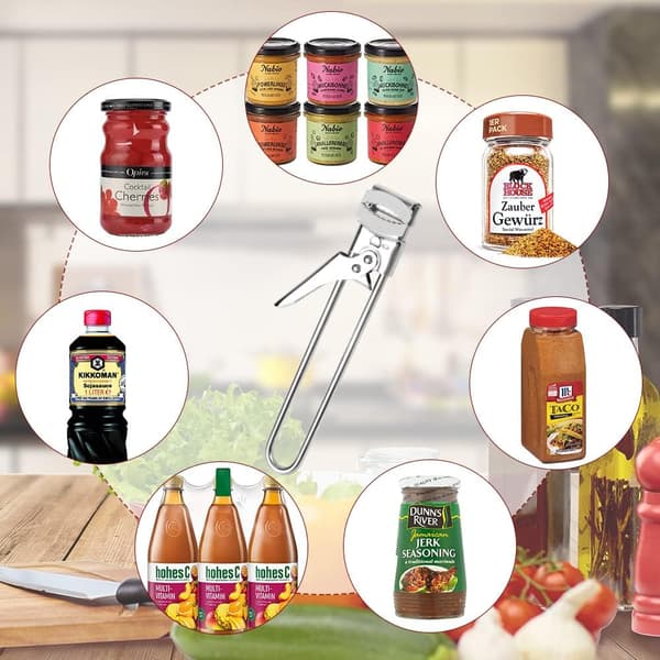 Burköppnare för äldre händer, justerbar burköppnare, universell burköppnare