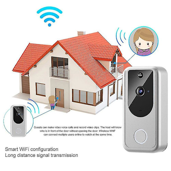 Langaton Videoovikello Wifi Älykäs Ovikello Hd 1080p Kamera