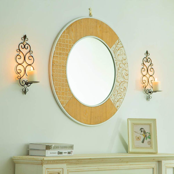 Set med 2 Tealight-hållare Ljusstake Väggmonterad Metall